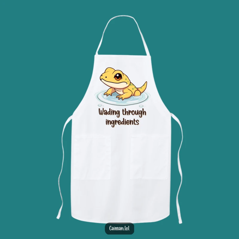 Funny Determined Chef Lizard Apron: Cook with Focus, A Motivational Reptile Gift