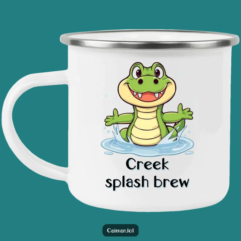 Funny Caiman Puddle Jumper Camper Mug: Splashy Outdoor Fun