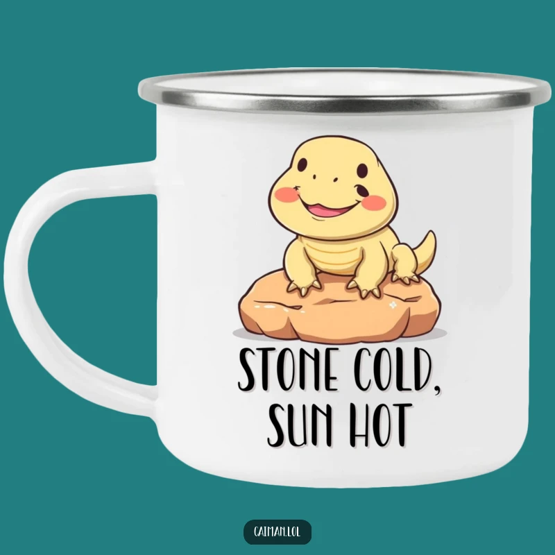 Funny Trailside Lizard Mug: Sip Your Coffee with This Smiling Reptile, Outdoor Gift