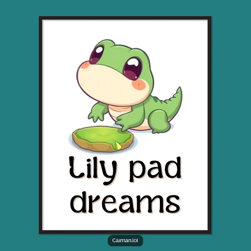 Funny Lunging Reptile Digital Art: Innocent Eyes' Pursuit, Instant Funny Gift Download