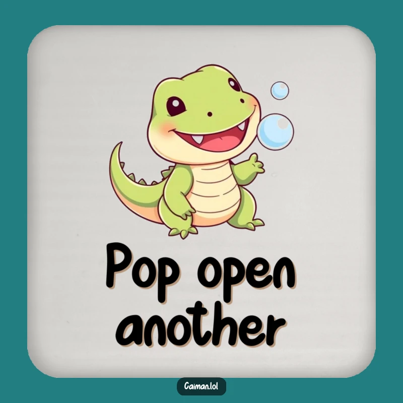 Funny Bubble Snapping Reptile Coaster: Protect Surfaces with Playful Lizard Charm