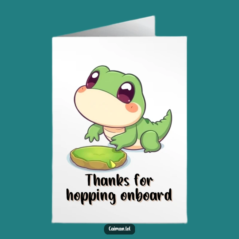 Free Printable Thank You Card: Chubby Reptile, Funny Downloadable Gratitude!