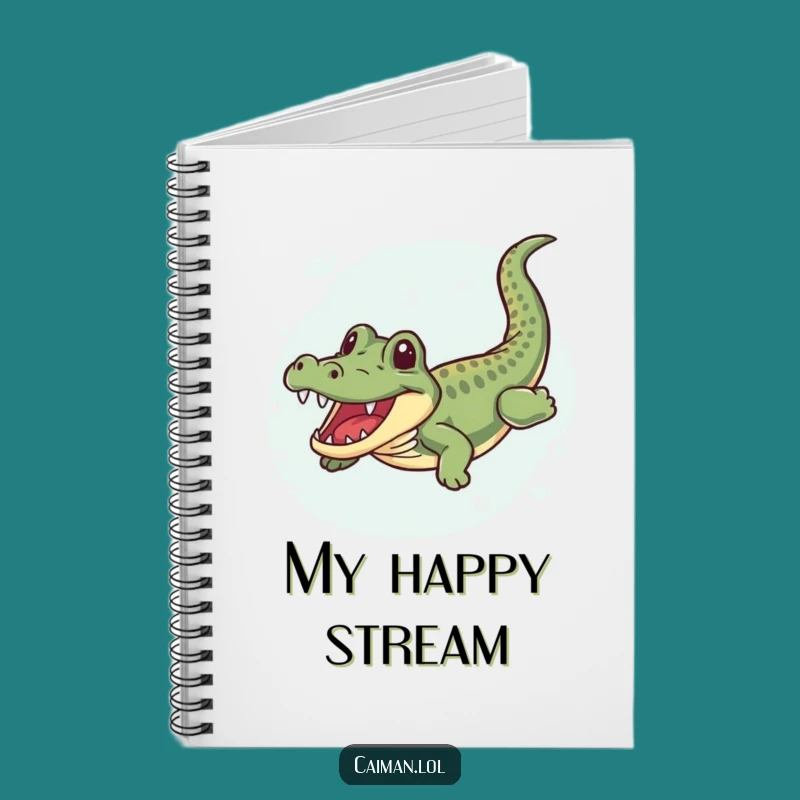 Funny Caiman Swim Journal Notebook: Humorous Reptile Diary Gift