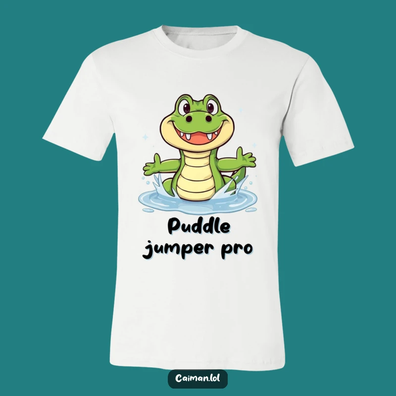 Funny Caiman Puddle Jumper Tee: Wear Your Enthusiasm