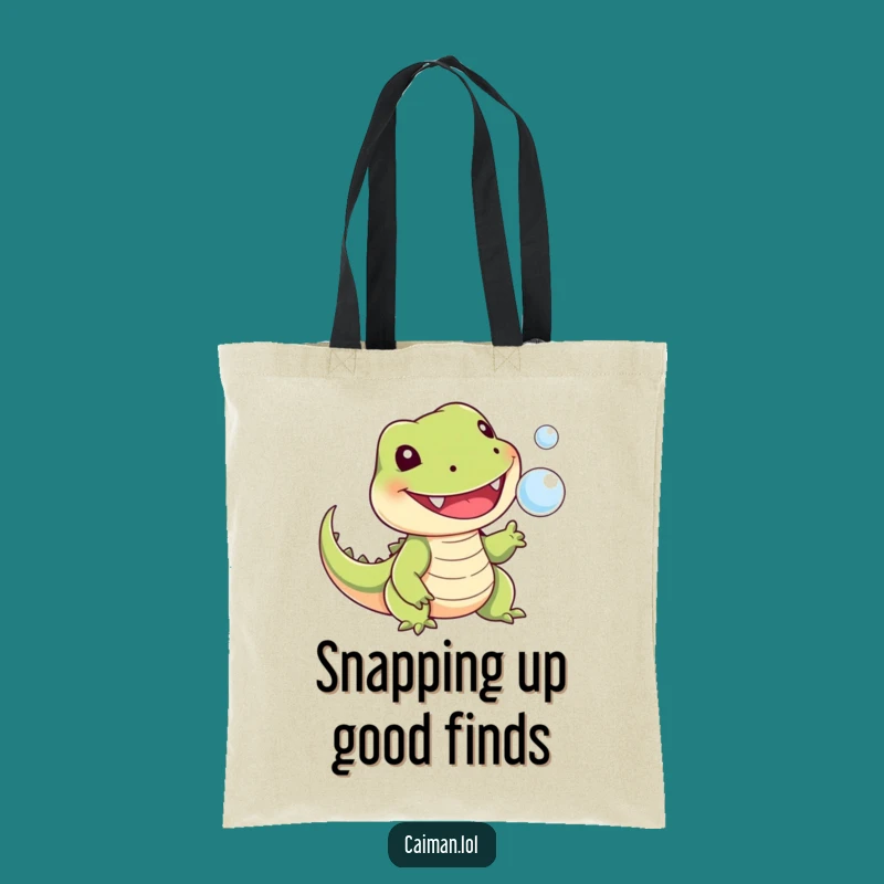 Funny Bubble Chaser Lizard Tote Bag: Carry Your Fun, A Playful Reptile Bag