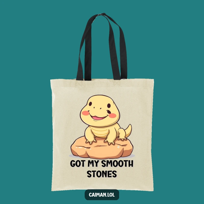 Funny Sun-Loving Lizard Tote Bag: Carry Your Essentials with a Smile, A Reptile Bag